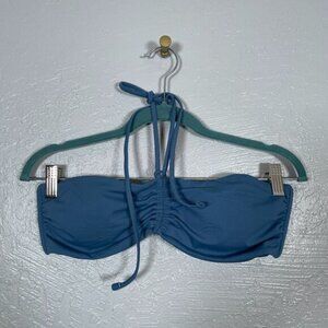 Phax Swim Women M Blue Bandeau Bikini Top Halter Padded Swimwear